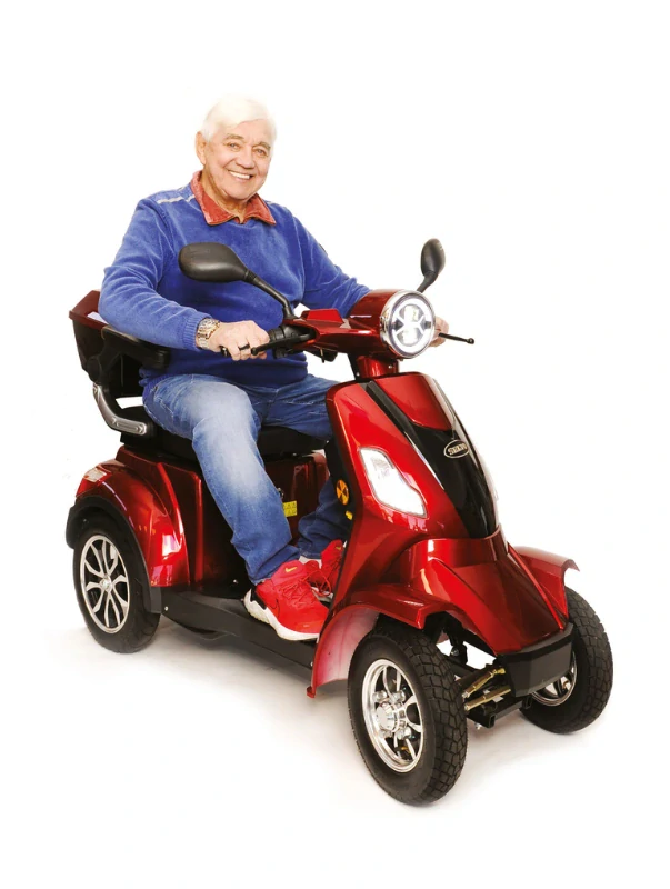 Elektrická čtyřkolka SELVO 41000Li (Seniorský vozík Selvo pro seniory - vínová metalíza - led světla)